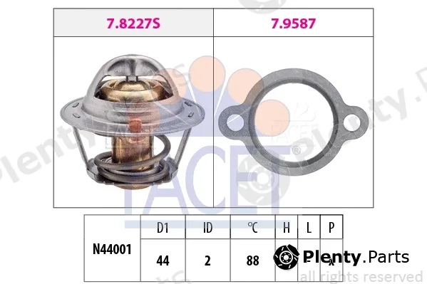 Facet 7.8409 — Thermostat, coolant Made in Italy - OE Equivalent