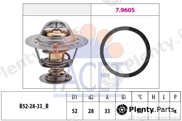 Facet 7.8412 — Thermostat, coolant Made in Italy - OE Equivalent