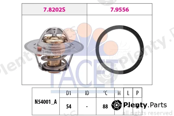 Facet 7.8533 — Thermostat, coolant Made in Italy - OE Equivalent