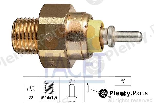 Facet 7.4120 — Temperature Switch, coolant warning lamp Made in Italy - OE Equivalent