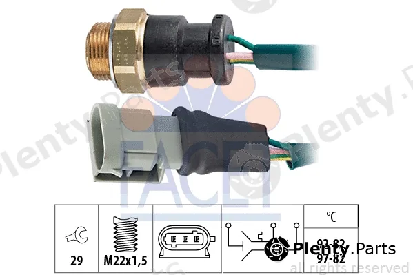Facet 7.5662 — Temperature Switch, radiator fan Made in Italy - OE Equivalent