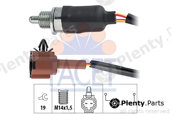 Facet 7.6181 — Switch, reverse light Made in Italy - OE Equivalent