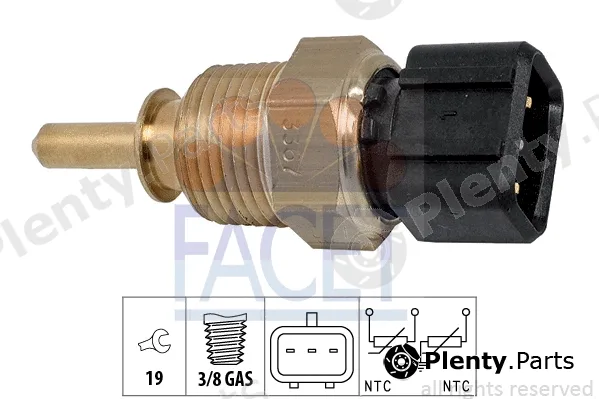 Facet 7.3367 — Sensor, coolant temperature Made in Italy - OE Equivalent