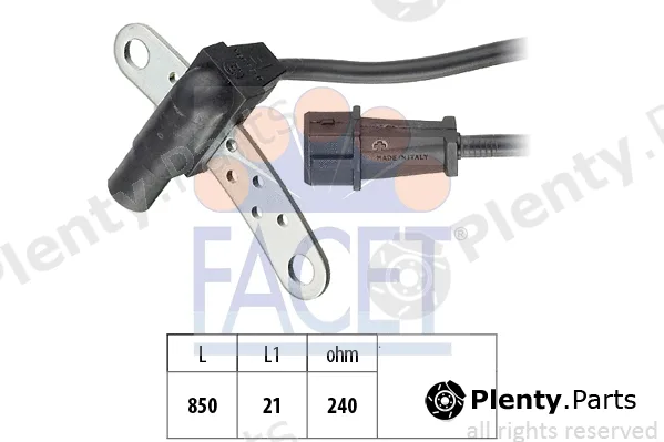 Facet 9.0165 — Sensor, crankshaft pulse Made in Italy - OE Equivalent