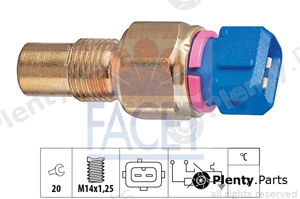 Facet 7.3553 — Sensor, coolant temperature Made in Italy - OE Equivalent