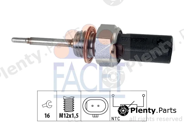 Facet 22.0257 — Sensor, exhaust gas temperature Made in Italy - OE Equivalent