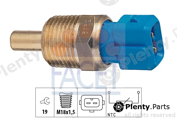 Facet 7.3262 — Sensor, coolant temperature Made in Italy - OE Equivalent