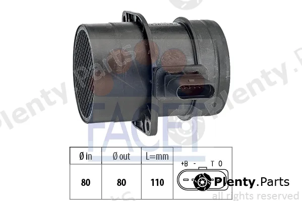 Facet 10.1357 — Mass Air Flow Sensor Made in Italy - OE Equivalent