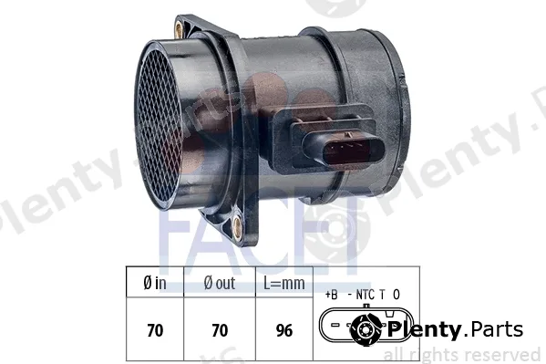 Facet 10.1372 — Mass Air Flow Sensor Made in Italy - OE Equivalent