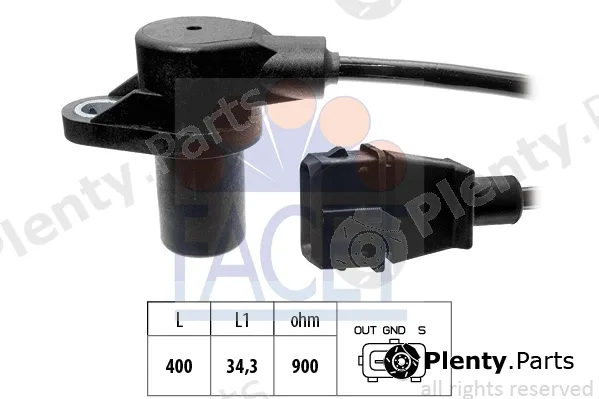 Facet 9.0851 — Sensor, crankshaft pulse Made in Italy - OE Equivalent
