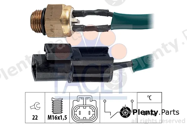 Facet 7.5112 — Temperature Switch, radiator fan Made in Italy - OE Equivalent