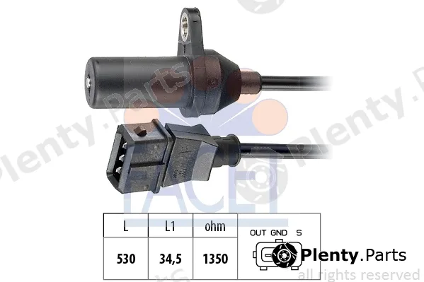 Facet 9.0265 — Sensor, crankshaft pulse Made in Italy - OE Equivalent