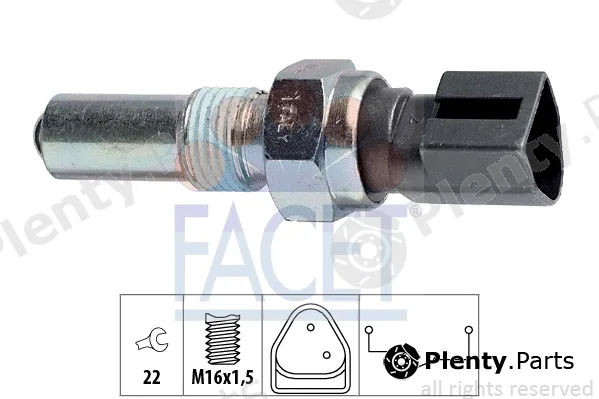 Facet 7.6107 — Switch, reverse light Made in Italy - OE Equivalent
