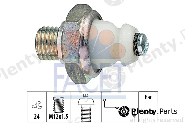 Facet 7.0098 — Oil Pressure Switch Made in Italy - OE Equivalent