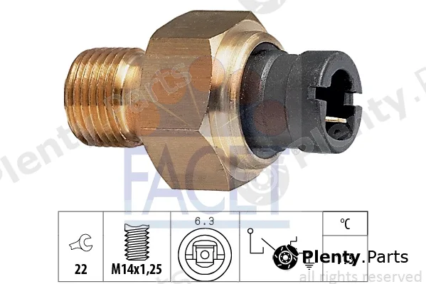 Facet 7.4041 — Temperature Switch, coolant warning lamp Made in Italy - OE Equivalent