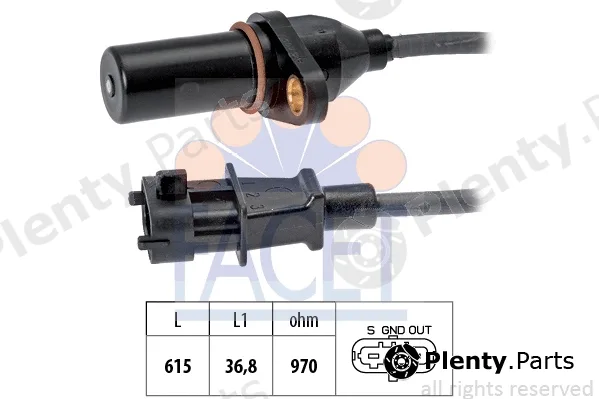 Facet 9.0569 — Sensor, crankshaft pulse Made in Italy - OE Equivalent