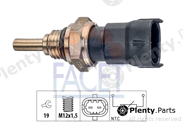 Facet 7.3386 — Sensor, coolant temperature Made in Italy - OE Equivalent