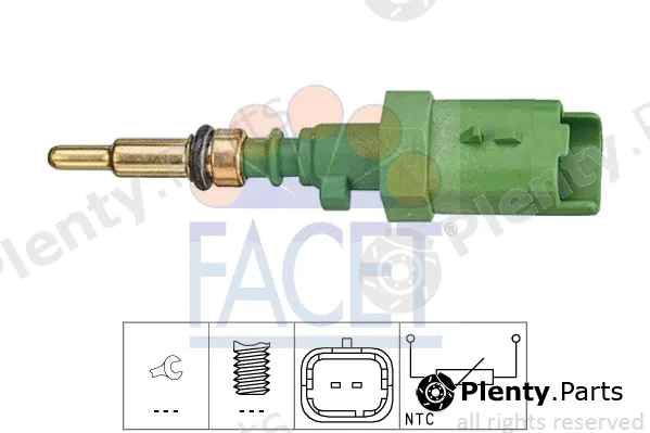 Facet 7.3385 — Sensor, coolant temperature Made in Italy - OE Equivalent