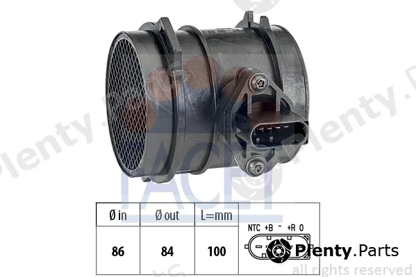 Facet 10.1499 — Mass Air Flow Sensor Made in Italy - OE Equivalent