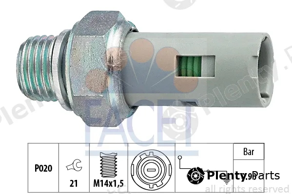 Facet 7.0153 — Oil Pressure Switch Made in Italy - OE Equivalent