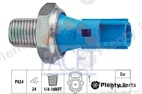 Facet 7.0147 — Oil Pressure Switch Made in Italy - OE Equivalent