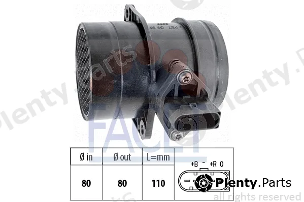 Facet 10.1213 — Mass Air Flow Sensor Made in Italy - OE Equivalent