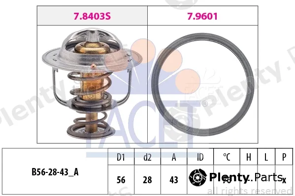Facet 7.8403 — Thermostat, coolant Made in Italy - OE Equivalent