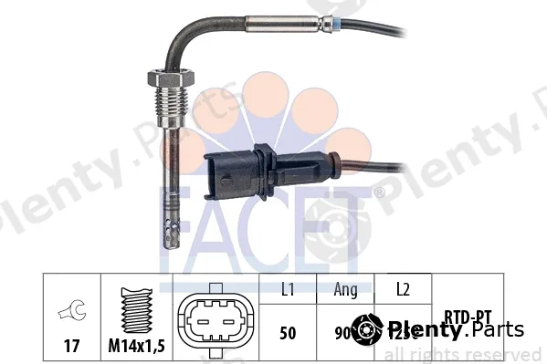 Facet 22.0210 — Sensor, exhaust gas temperature Made in Italy - OE Equivalent