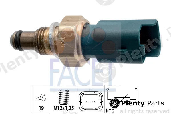 Facet 7.3317 — Sensor, coolant temperature Made in Italy - OE Equivalent