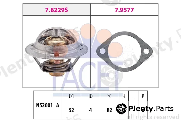 Facet 7.8244 — Thermostat, coolant Made in Italy - OE Equivalent