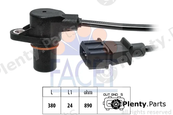 Facet 9.0846 — Sensor, crankshaft pulse Made in Italy - OE Equivalent