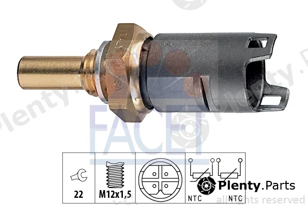 Facet 7.3274 — Sensor, coolant temperature Made in Italy - OE Equivalent