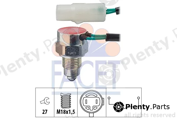 Facet 7.6087 — Switch, reverse light Made in Italy - OE Equivalent