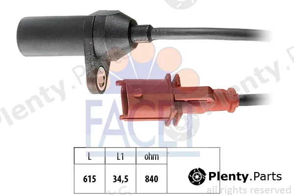 Facet 9.0206 — Sensor, crankshaft pulse Made in Italy - OE Equivalent