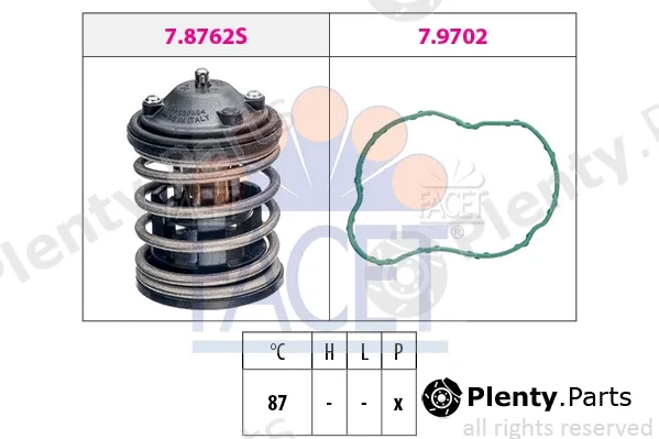 Facet 7.8827 — Thermostat, coolant Made in Italy - OE Equivalent