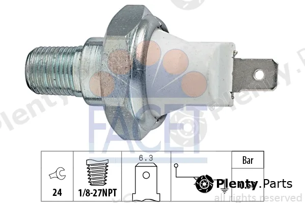 Facet 7.0068 — Oil Pressure Switch Made in Italy - OE Equivalent