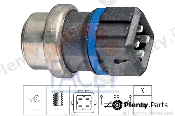 Facet 7.3536 — Sensor, coolant temperature Made in Italy - OE Equivalent