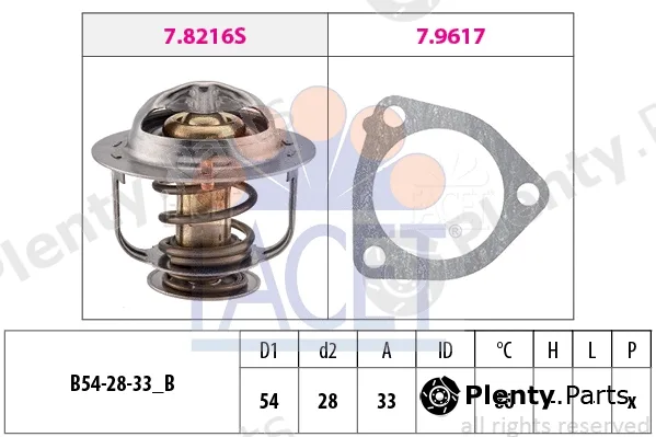 Facet 7.8453 — Thermostat, coolant Made in Italy - OE Equivalent