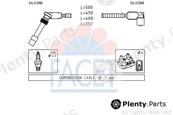 Facet 4.9904 — Ignition Cable Kit Made in Italy - OE Equivalent