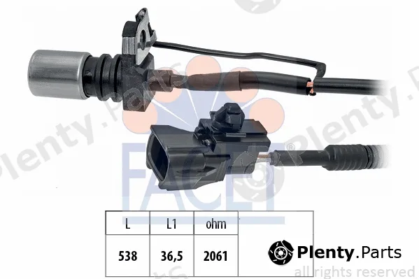 Facet 9.0728 — Sensor, crankshaft pulse Made in Italy - OE Equivalent