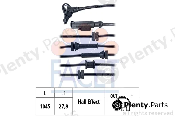 Facet 21.0159 — Sensor, wheel speed Made in Italy - OE Equivalent