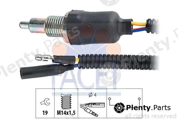 Facet 7.6093 — Switch, reverse light Made in Italy - OE Equivalent