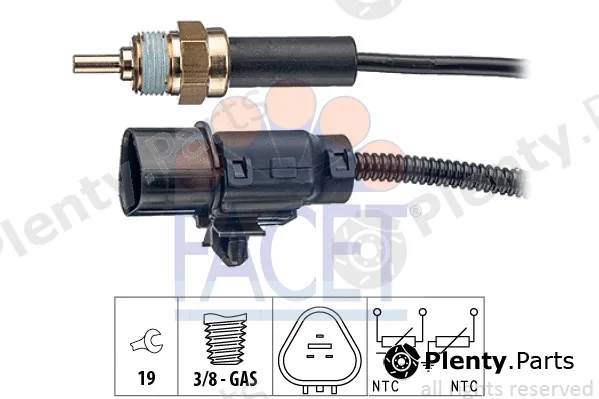 Facet 7.3373 — Sensor, coolant temperature Made in Italy - OE Equivalent