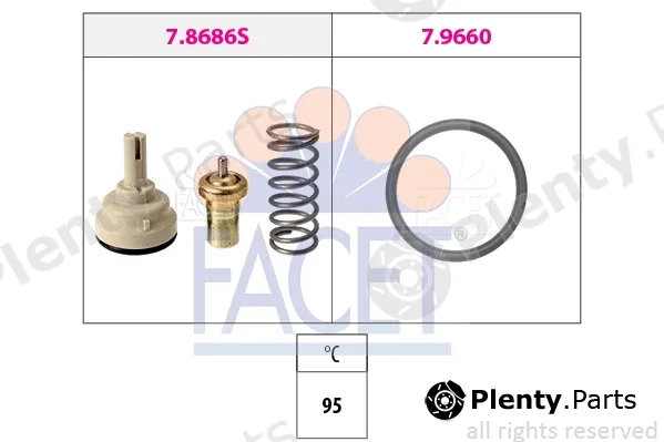 Facet 7.8686 — Thermostat, coolant Made in Italy - OE Equivalent