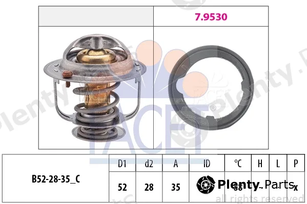 Facet 7.8489 — Thermostat, coolant Made in Italy - OE Equivalent