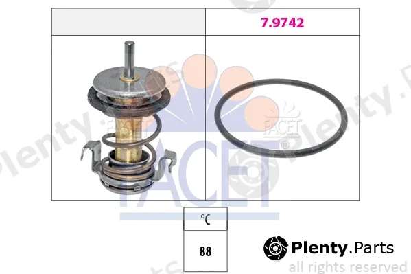 Facet 7.8990 — Thermostat, coolant Made in Italy - OE Equivalent