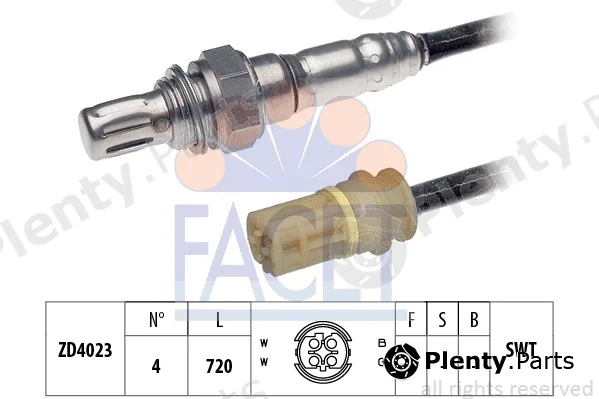 Facet 10.8087 — Lambda Sensor Made in Italy - OE Equivalent