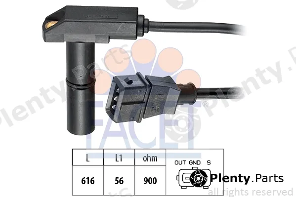 Facet 9.0054 — Sensor, crankshaft pulse Made in Italy - OE Equivalent