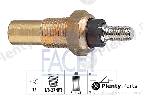 Facet 7.3082 — Sensor, coolant temperature Made in Italy - OE Equivalent