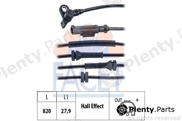 Facet 21.0128 — Sensor, wheel speed Made in Italy - OE Equivalent